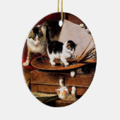 Décoration En Céramique Mère Chat et chatons sur table (Droite)