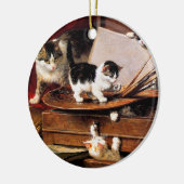 Décoration En Céramique Mère Chat et chatons sur table (Gauche)