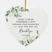 Décoration En Céramique Mère de la mariée Keepsaké (Dos)