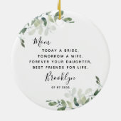 Décoration En Céramique Mère de la mariée Keepsaké (Dos)