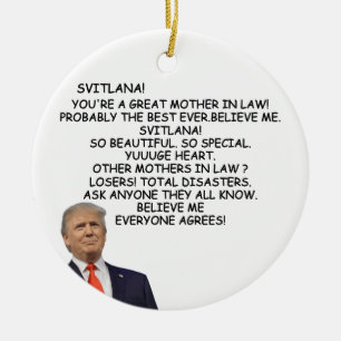 Décoration En Céramique Mère en droit trump noël, républicain drôle