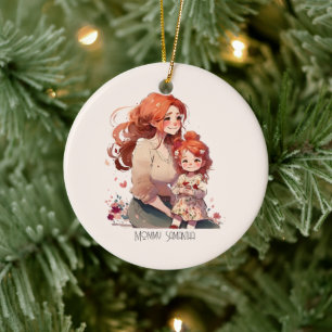 Décoration En Céramique Mère et fille personnalisée
