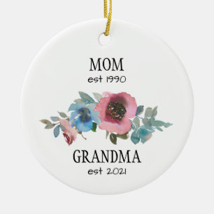 Décoration En Céramique mère grand-mère en faire-part de grossesse