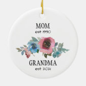 Décoration En Céramique mère grand-mère être enceinte faire-part (Dos)