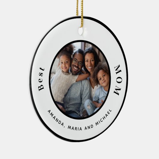 Décoration En Céramique Mère photo en noir blanc (Droite)