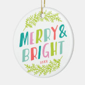 Décoration En Céramique Merry and Bright Keepsake Photo Ornament (Gauche)