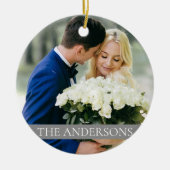 Décoration En Céramique Merry And Married Typografy First Christmas (Devant)