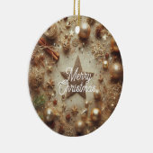 Décoration En Céramique Merry Christmas Gold Parties scintillant Star (Droite)