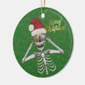 Décoration En Céramique Merry Christmas Laughing Skeleton (Gauche)
