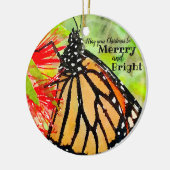 Décoration En Céramique Merry Christmas Sunshine Monarch Butterfly (Gauche)