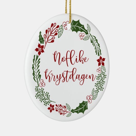 Décoration En Céramique Merry Frisian Christmas Wreath, Noflike Krystdagen (Droite)
