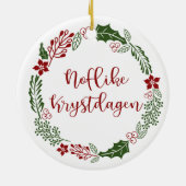 Décoration En Céramique Merry Frisian Christmas Wreath, Noflike Krystdagen (Dos)