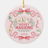Décoration En Céramique Merry Mahjong | Christmas (Dos)