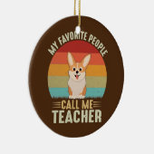 Décoration En Céramique Mes Gens Préférés M'Appelent Maître Corgi (Droite)
