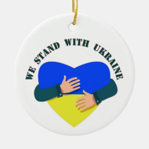 Décoration En Céramique Message inspirant Nous sommes avec l'Ukraine