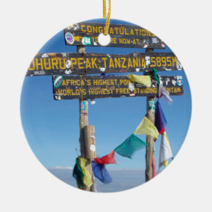 Décoration En Céramique Message sur le Sommet du Kilimandjaro kenya