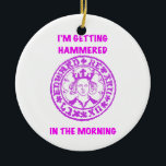 Décoration En Céramique Metal Detecting Pink Hammered Coin<br><div class="desc">Designed at the Rivvyarts studio</div>