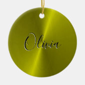 Décoration En Céramique Métal jaune brillant (Devant)