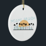 Décoration En Céramique Miami Beach<br><div class="desc">Faites preuve de fierté dans votre ville préférée et faites un grand souvenir avec ce design de Miami Beach sur t-shirts,  vestes,  sweatshirts,  casquettes et plus !</div>