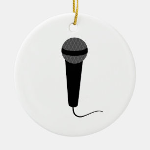 Décoration En Céramique Microphone noir