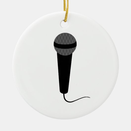 Décoration En Céramique Microphone noir (Devant)