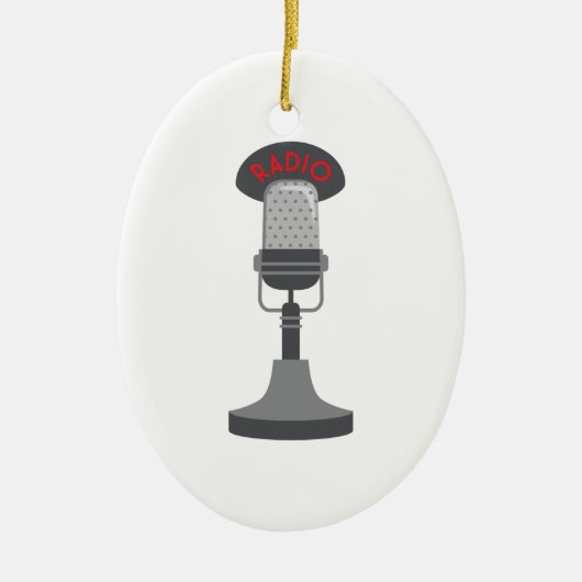 Décoration En Céramique Microphone par radio (Devant)