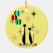 Décoration En Céramique Mid Century Modern Cool Cat & Starburst Atomic Era (Dos)