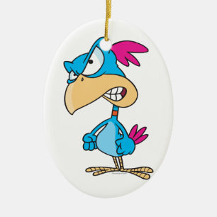 Décoration En Céramique mignon méchant personnage de dessin animé oiseau