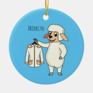 Décoration En Céramique Mignonne brebis avec blouson