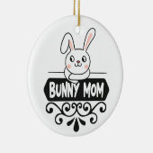 Décoration En Céramique Mignonne Bunny maman lapin amoureux photo (Droite)