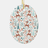 Décoration En Céramique Mignonne cerf en Forêt Whimsical Noël Motif (Dos)