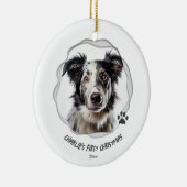 Décoration En Céramique Mignonne Chien Paw Art Premier Noël (Droite)