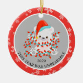 Décoration En Céramique Mignonne Ours de Noël 2020 (Devant)