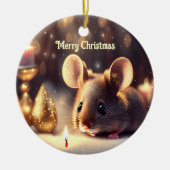 Décoration En Céramique Mignonne souris fête Noël, coutume (Devant)