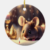Décoration En Céramique Mignonne souris fête Noël, coutume (Dos)