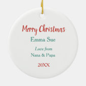 Décoration En Céramique Mignonne Teddy Bear Wreath Noël (Dos)