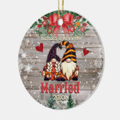 Décoration En Céramique Mignons nains mariés de Noël (Gauche)