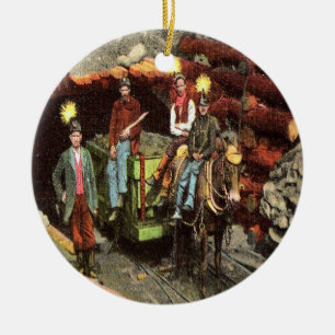 Décoration En Céramique Mineurs de charbon 1905