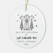 Décoration En Céramique Mini personnalisé Nouveau foyer Noël (Gauche)