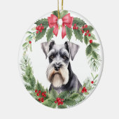 Décoration En Céramique Miniature Schnauzer Terrier Courbe rouge (Gauche)