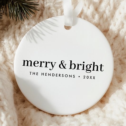 Décoration En Céramique Minimal Christmas | Merry and Bright Simple White