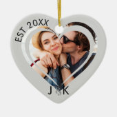 Décoration En Céramique Minimalist Frist Christmas Together Couple Photo (Devant)