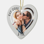 Décoration En Céramique Minimalist Frist Christmas Together Couple Photo (Gauche)