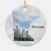 Décoration En Céramique Minnesota State Map Noël (Dos)