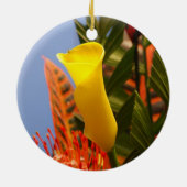 Décoration En Céramique minuscule calla jaune (Dos)