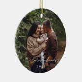 Décoration En Céramique Minuscule Élégant Simple Photo Famille de Noël (Droite)