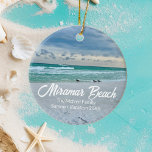 Décoration En Céramique Miramar Beach Floride Belle vacances Noël<br><div class="desc">Magnifique Miramar Beach Florida cadeau de Noël ornement. Magnifique photo de la côte émeraude des bécasseaux de sable au bord des vagues de l'océan sur le sable. Jolie balnéaire de Destin en été.</div>
