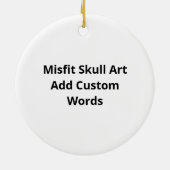 Décoration En Céramique Misfit Skull Creative Character Art Style Ornament (Dos)