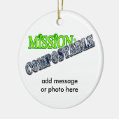 Décoration En Céramique Mission : COMPOSTABLE (Gauche)