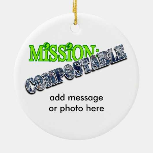 Décoration En Céramique Mission : COMPOSTABLE (Dos)